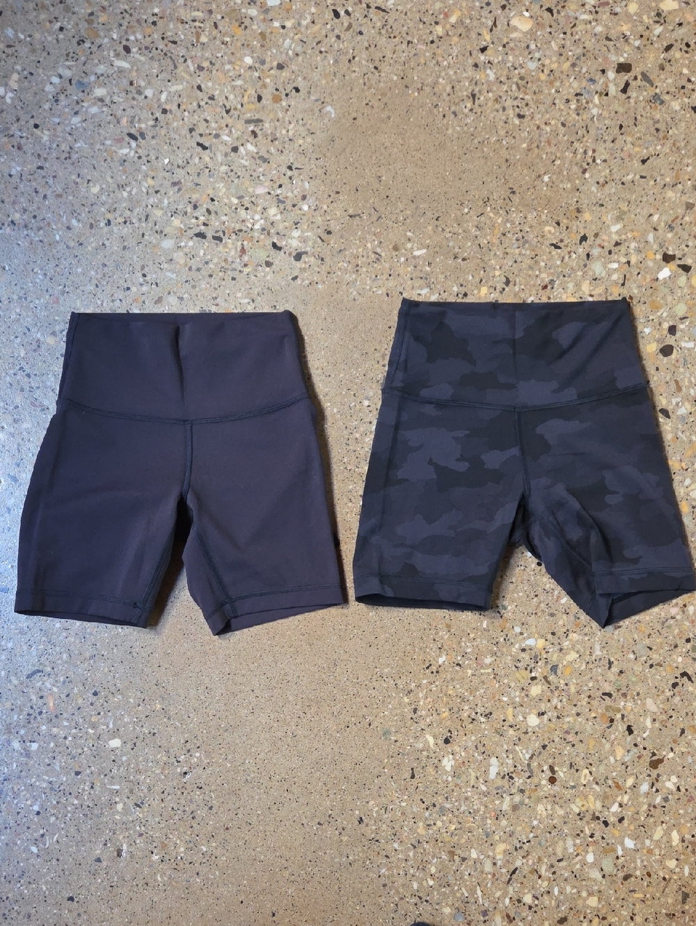 lululemon athletica Black & Charcoal Camo Bike Shorts Duo